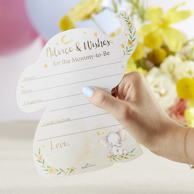 Kate Aspen Elephant Baby Shower Advice Card & Baby Shower Game (Set Of 50)