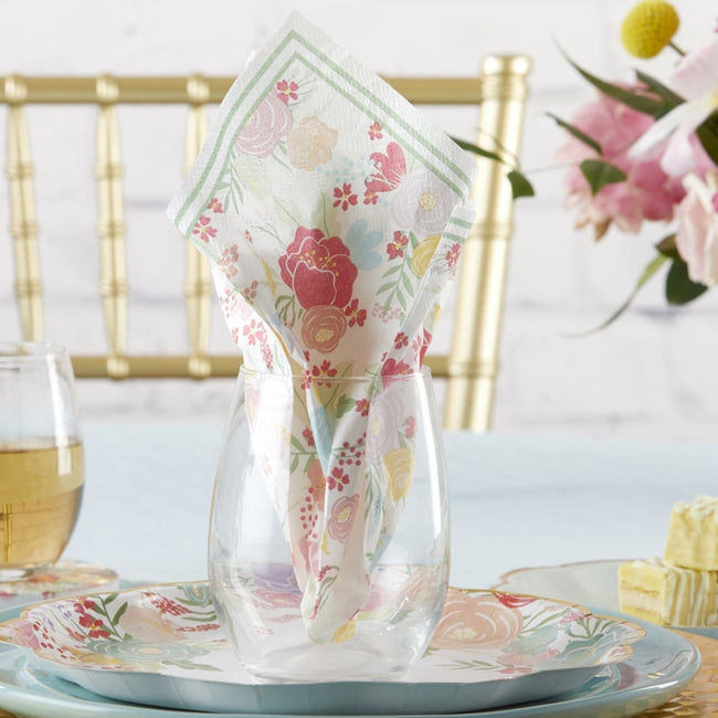 Kate Aspen Garden Blooms 2 Ply Paper Napkins (Set Of 30)