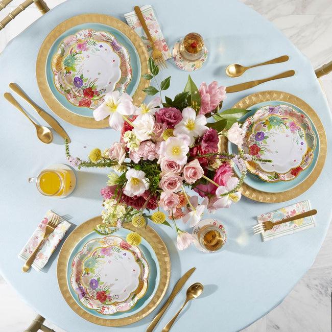 Kate Aspen Garden Blooms 7 In. Premium Paper Plates (Set Of 16)