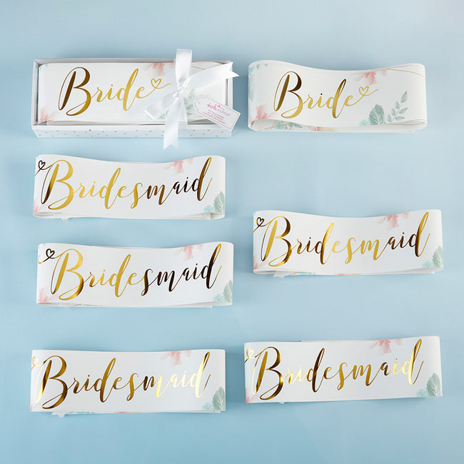 Kate Aspen Geometric Floral Bachelorette Sash Set (Set Of 6)