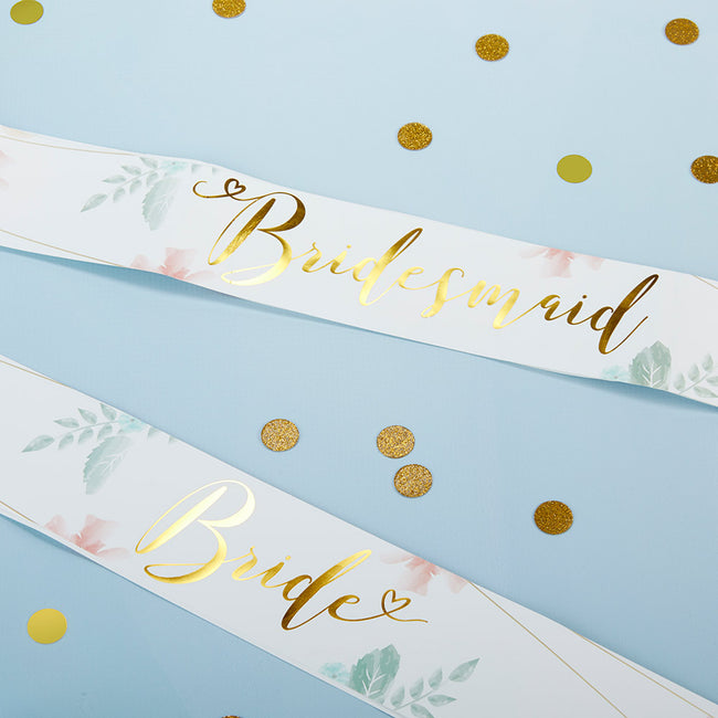 Kate Aspen Geometric Floral Bachelorette Sash Set (Set Of 6)