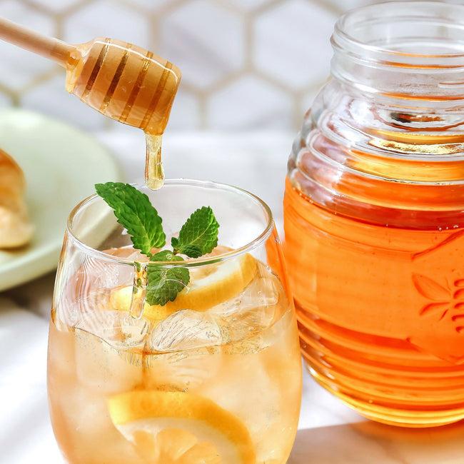 Kate Aspen Glass Bee Honey Jar And Dipper Set (2 Lids And Dippers)