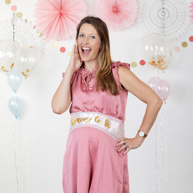 kate aspen Baby Shower Belly Sash & Game Set