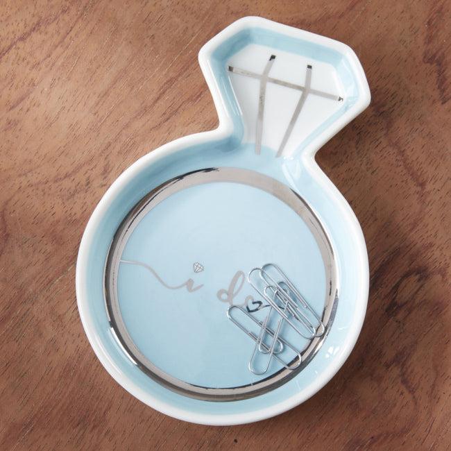 Kate Aspen Blue Diamond Ring Trinket Dish