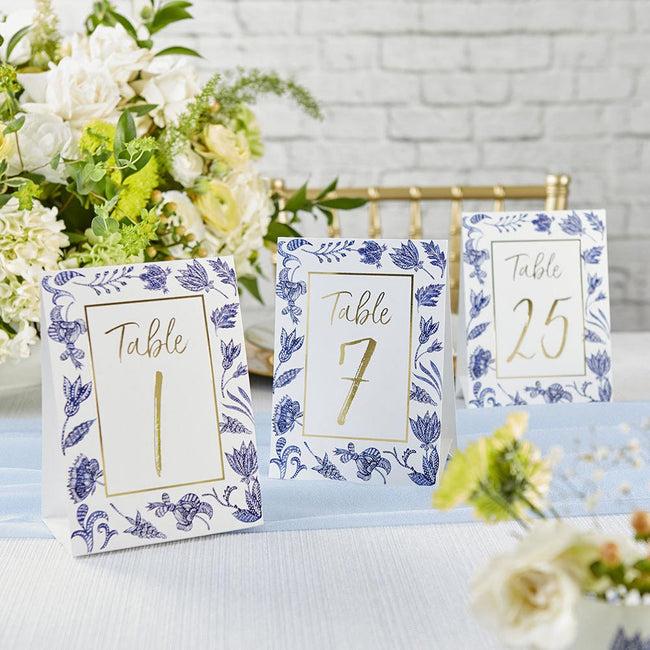 Kate Aspen Blue Willow Wedding Table Numbers (1-25)