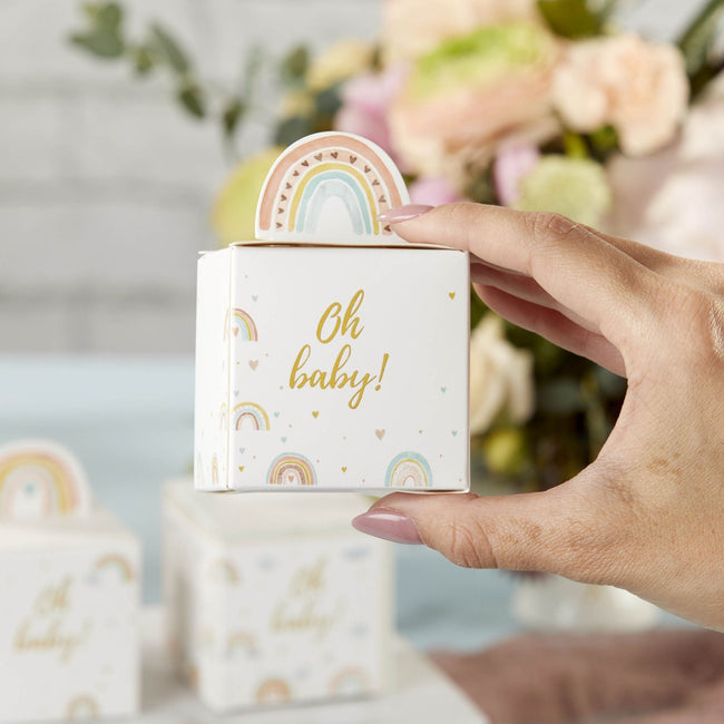 Kate Aspen Boho Rainbow Baby Favor Box (Set Of 24)