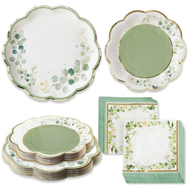kate aspen Kate Aspen Botanical Garden 62 Piece Party Tableware Set (16 Guests)