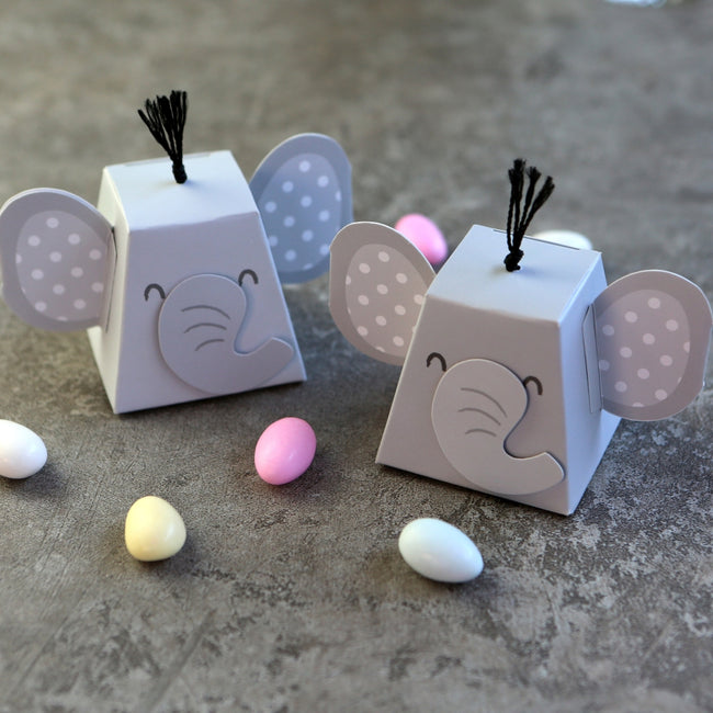 Kate Aspen Elephant Favor Box (Set Of 12)