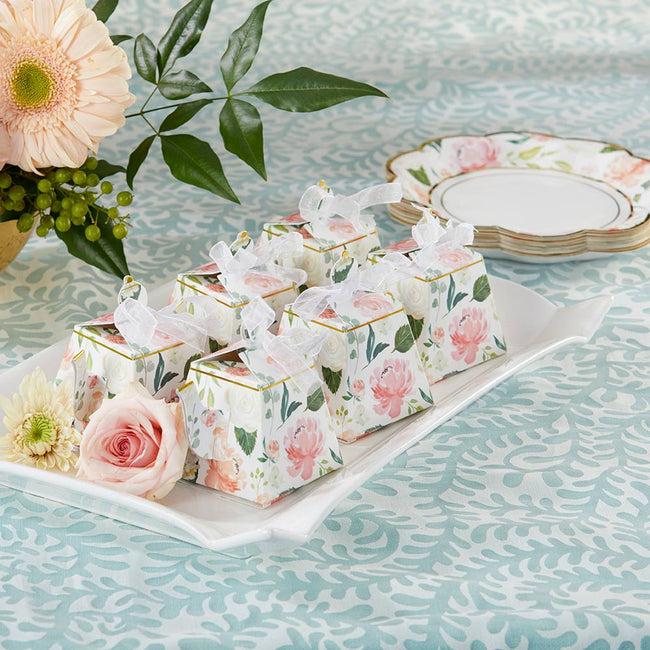 kate aspen Floral Teapot Favor Box (Set of 24)
