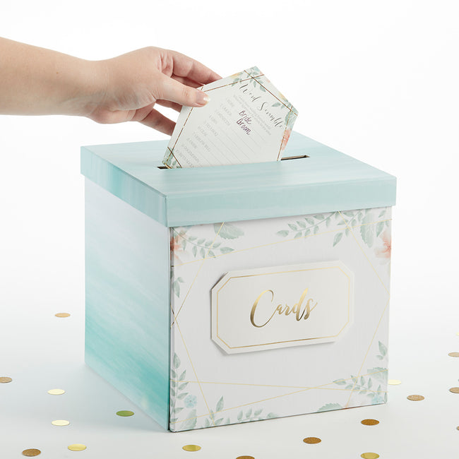 Kate Aspen Geometric Floral Card Box