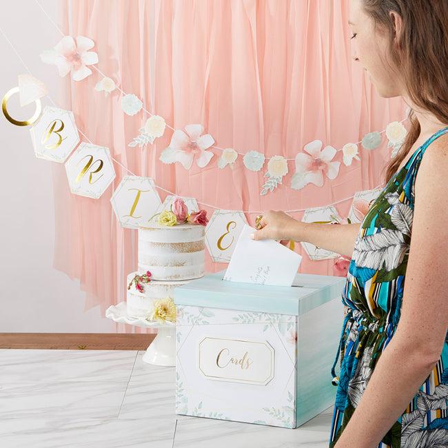 Kate Aspen Geometric Floral Card Box