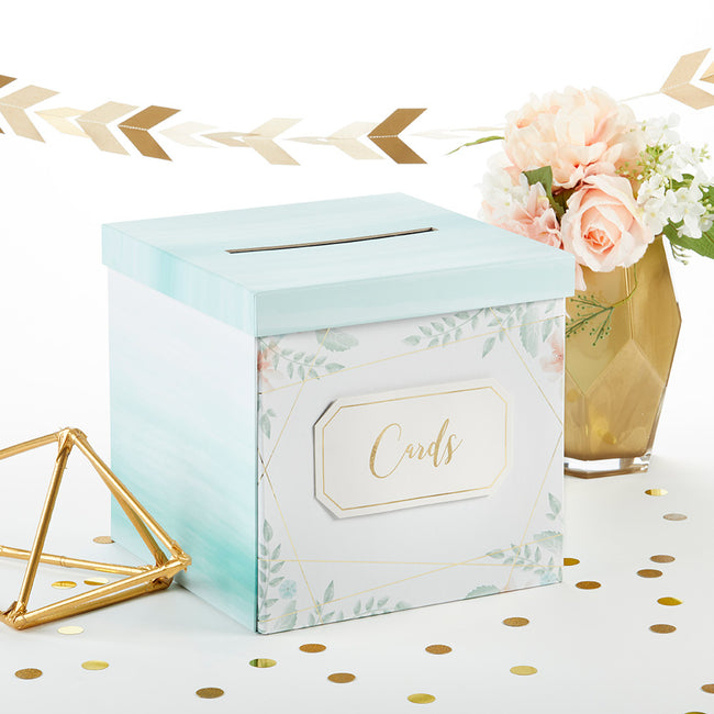 kate aspen Geometric Floral Card Box