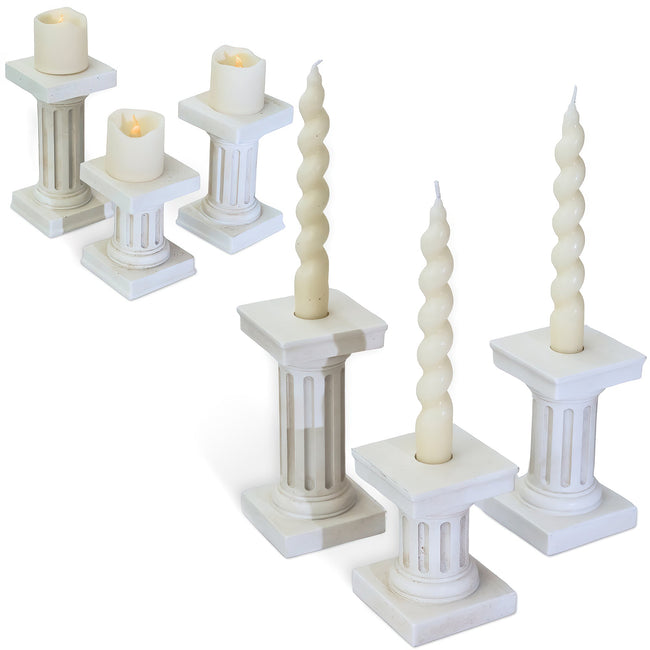 kate aspen Greek Column Candle Stick/ Votive Holder