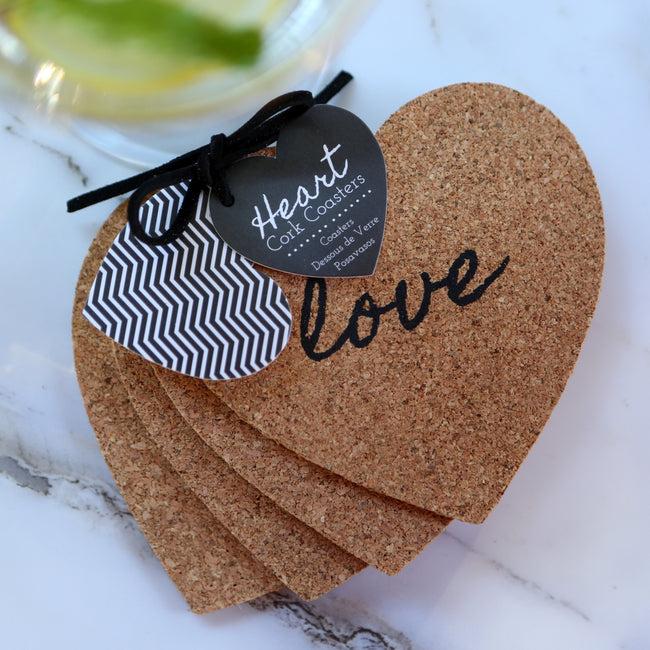 Kate Aspen Heart Cork Coaster (Set Of 4)