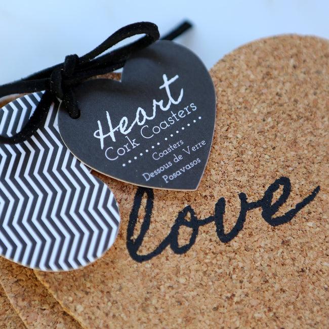 Kate Aspen Heart Cork Coaster (Set Of 4)