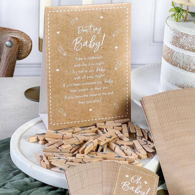 Kate Aspen Kraft Baby Shower Game Set