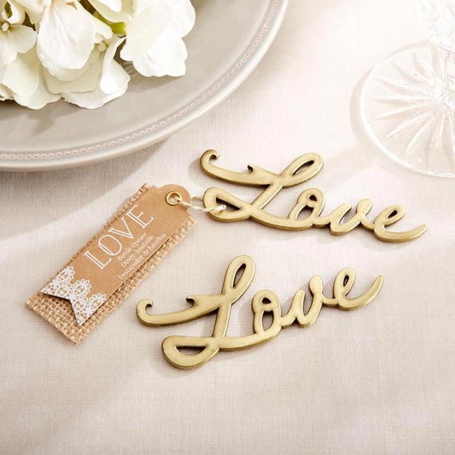 kate aspen Love Antique Gold Bottle Opener