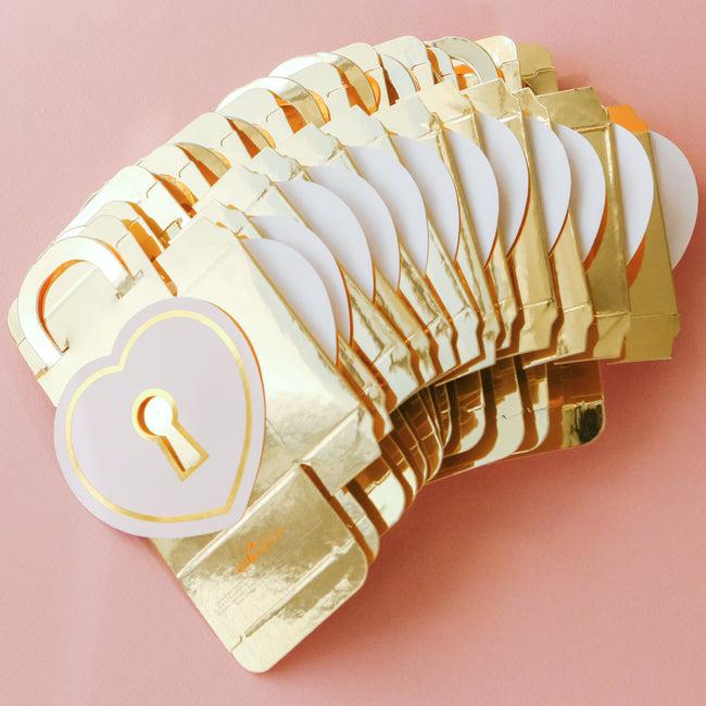Kate Aspen Love Lock Favor Box (Set Of 12)