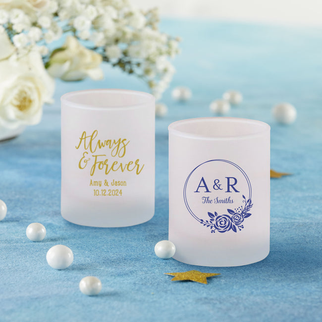Kate Aspen Personalized Frosted Glass Votive