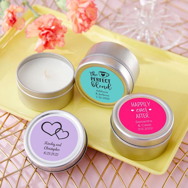 Kate Aspen Personalized Travel Candle Tin - Wedding