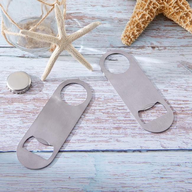 Kate Aspen Silver Oblong Bottle Opener - DIY