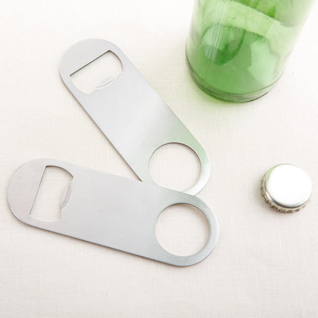 Kate Aspen Silver Oblong Bottle Opener - DIY