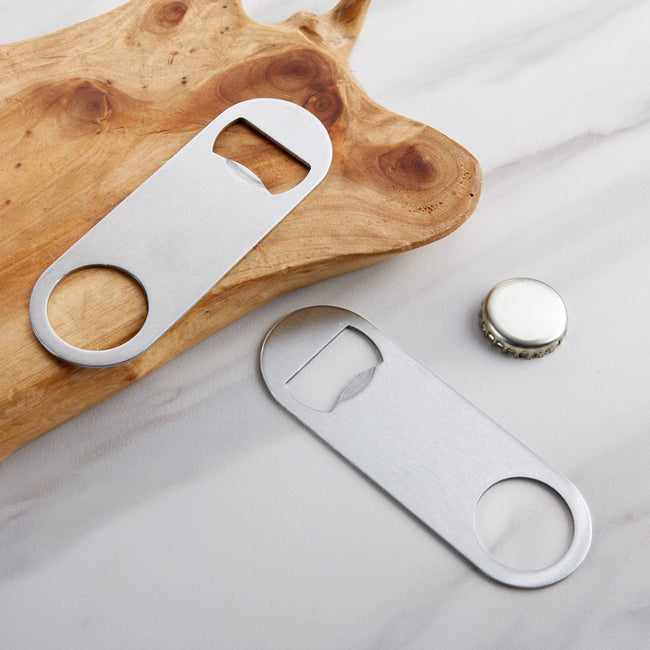 Kate Aspen Silver Oblong Bottle Opener - DIY