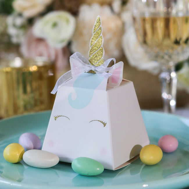 Kate Aspen Unicorn Favor Box (Set Of 12)