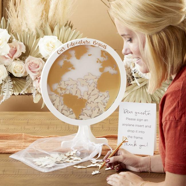 Kate Aspen Wedding Guest Book Alternative - Globe