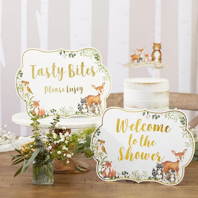 Kate Aspen Woodland Baby Décor Sign Kit (Set Of 8)