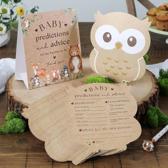 kate aspen Woodland Baby Shower Advice Card Set