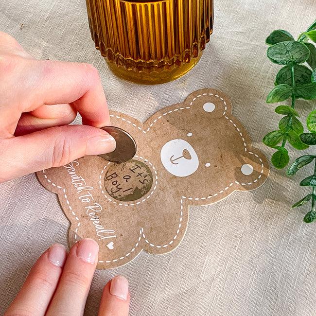 Kate Aspen Kraft Bear Diaper Raffle & Scratch Off Game Set