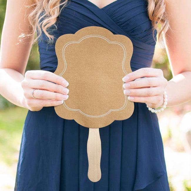 Kate Aspen Kraft Hand Fan (Set Of 20) (Personalization Available)