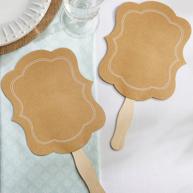 Kate Aspen Kraft Hand Fan (Set Of 20) (Personalization Available)