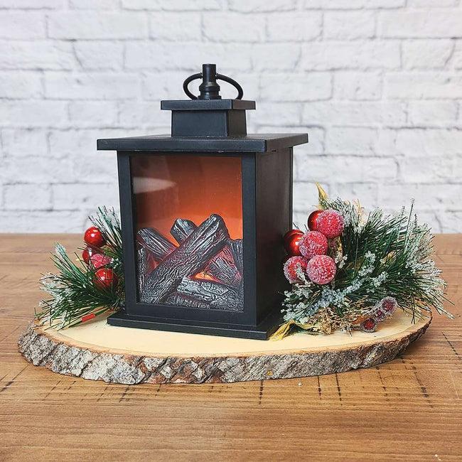 Kate Aspen LED Vintage Decorative Black Lantern - Tokyo (Set Of 2)