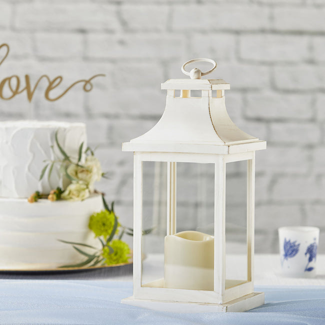 Kate Aspen LED Vintage Decorative Ivory Lantern - Hampton