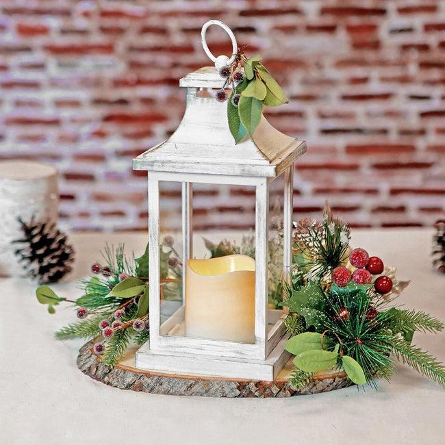 Kate Aspen LED Vintage Decorative Ivory Lantern - Hampton