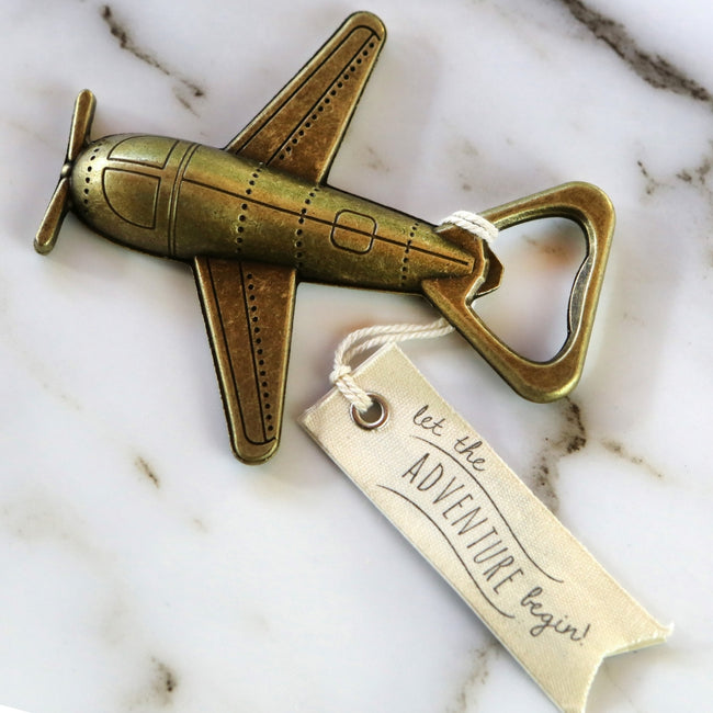 Kate Aspen Let The Adventure Begin Airplane Bottle Opener