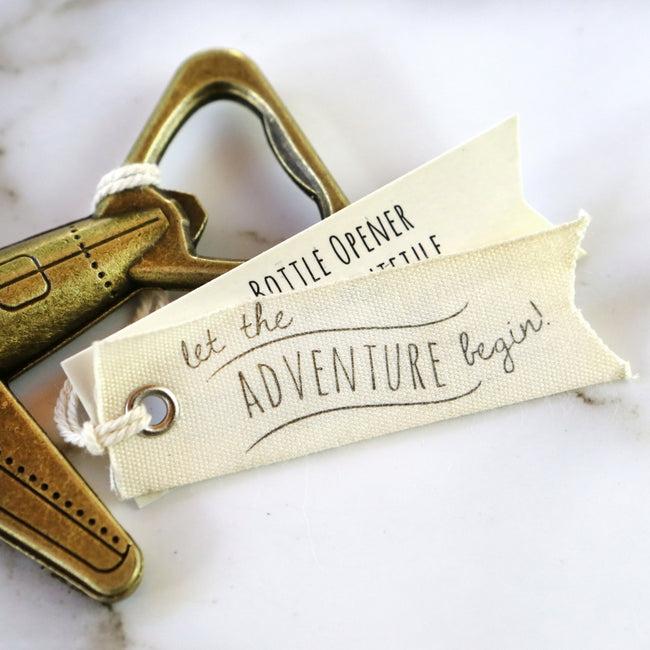 Kate Aspen Let The Adventure Begin Airplane Bottle Opener