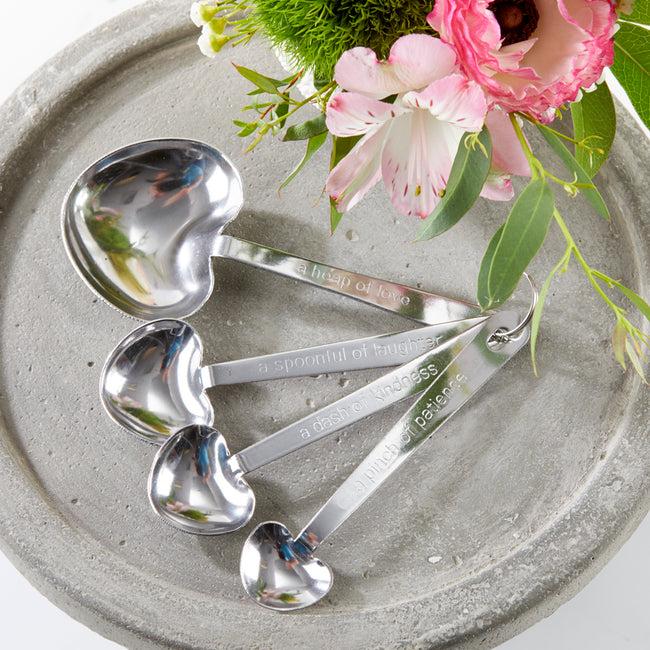 Kate Aspen Love Beyond Measure Heart Shaped Measuring Spoons - Baby Shower (Set Of 4)