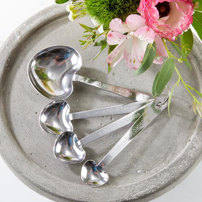 Kate Aspen Love Beyond Measure Heart Shaped Measuring Spoons - Wedding (Set Of 4)