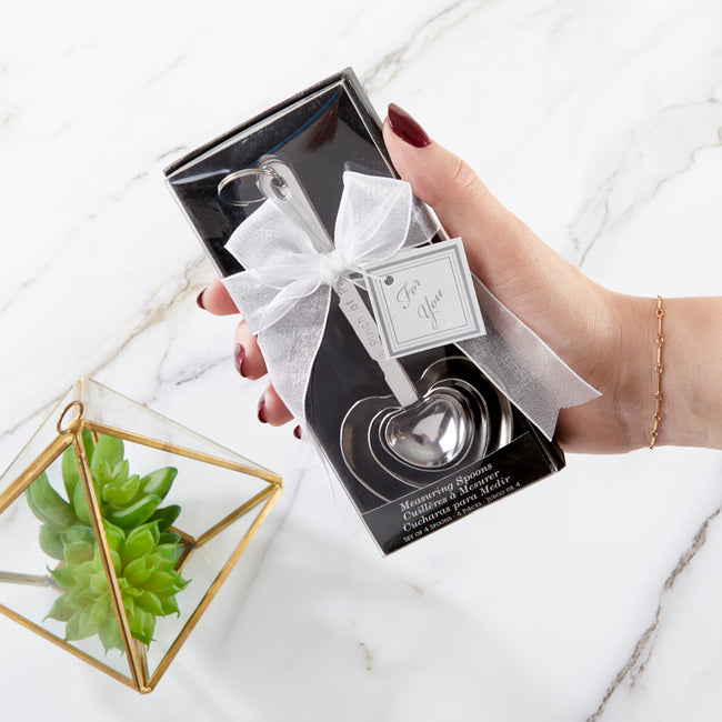 Kate Aspen Love Beyond Measure Heart Shaped Measuring Spoons - Wedding (Set Of 4)