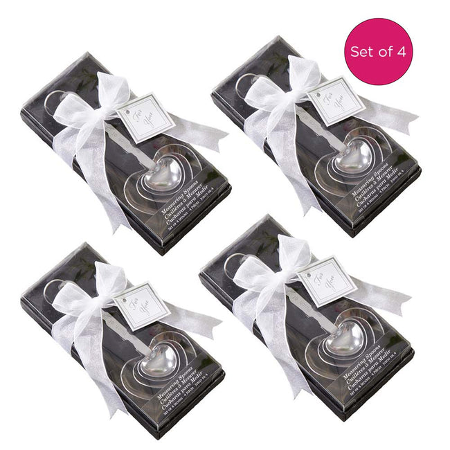 Kate Aspen Love Beyond Measure Heart Shaped Measuring Spoons - Wedding (Set Of 4)
