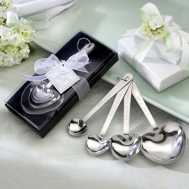 kate aspen Love Beyond Measure Heart Shaped Measuring Spoons - Wedding (Set of 4)