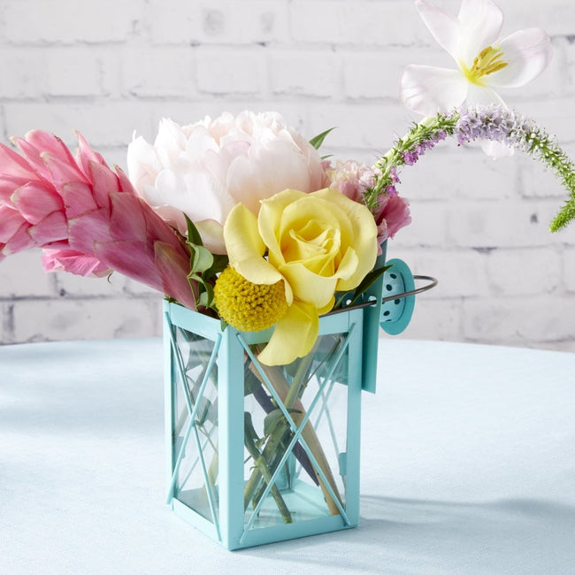 Kate Aspen Luminous Blue Lantern Tea Light Holder - Medium