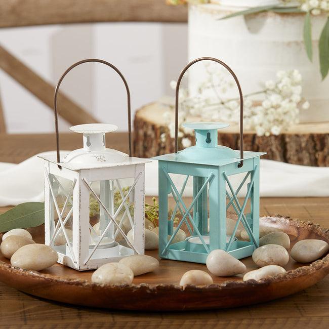 Kate Aspen Luminous Blue Mini-Lantern Tea Light Holder