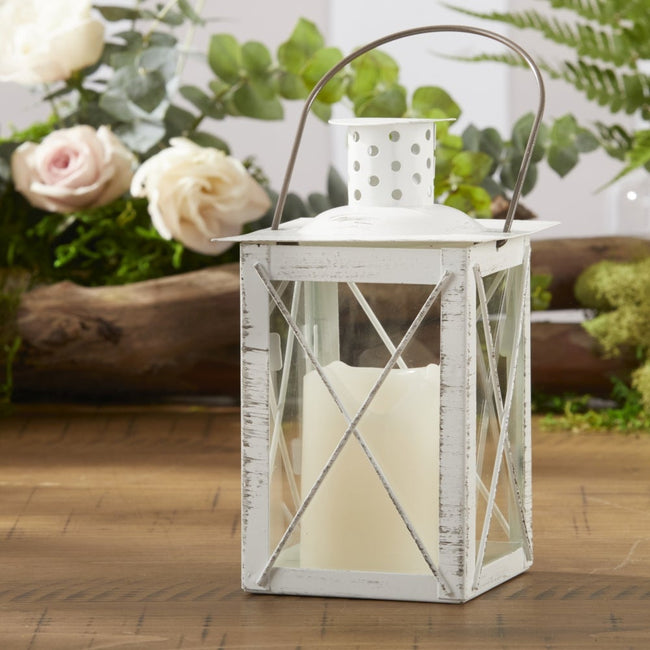 kate aspen Luminous White Lantern Tea Light Holder - Medium