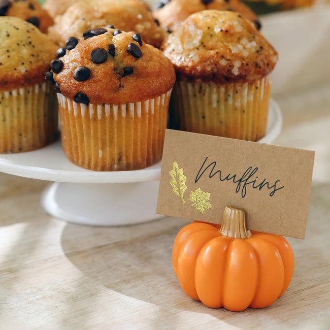 Kate Aspen Orange Pumpkin Place Card Holder (Set Of 6)