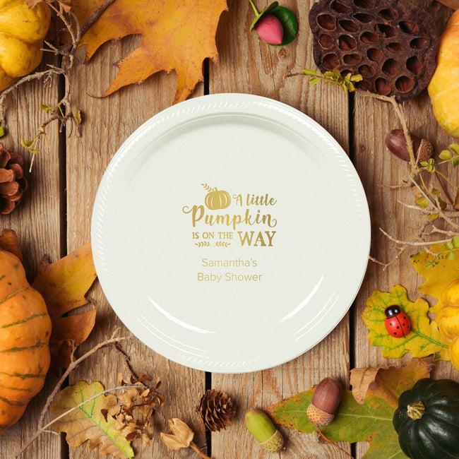 Kate Aspen Personalized 7" Plastic Round Wedding Plates