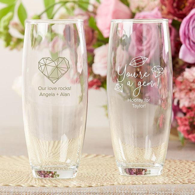Kate Aspen Personalized 9 Oz. Stemless Champagne Glass
